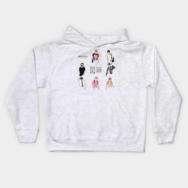 BTS Airport Fashion Kids Hoodie by HoneyBliss